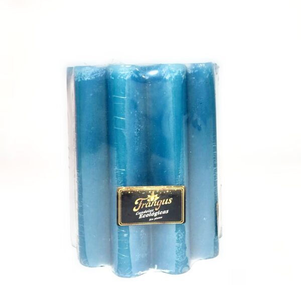 Velón flor pequeño celeste