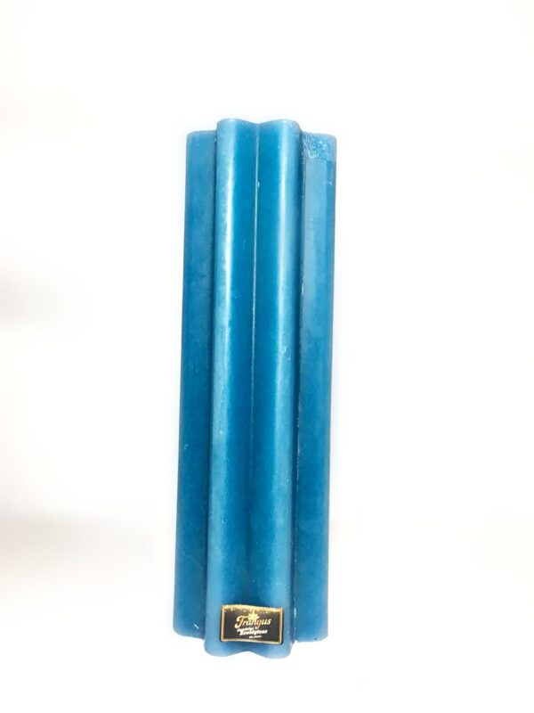 Velon Flor Grande Rayado CELESTE