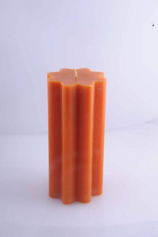 Velon Flor Mediano Rayado naranja
