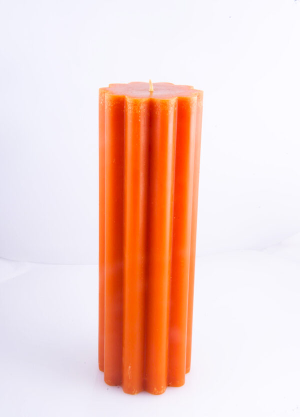 Velon Flor Grande Rayado naranja