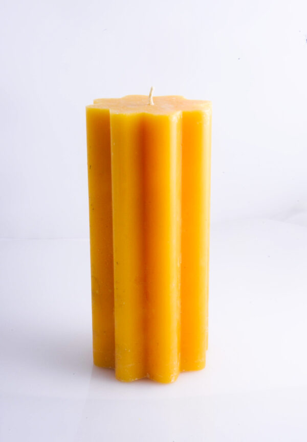 Velon Flor Mediano Rayado Amarillo Mandarina