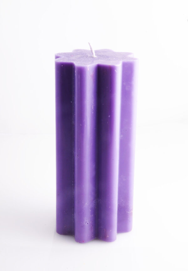 Velon Flor Mediano Rayado Morada
