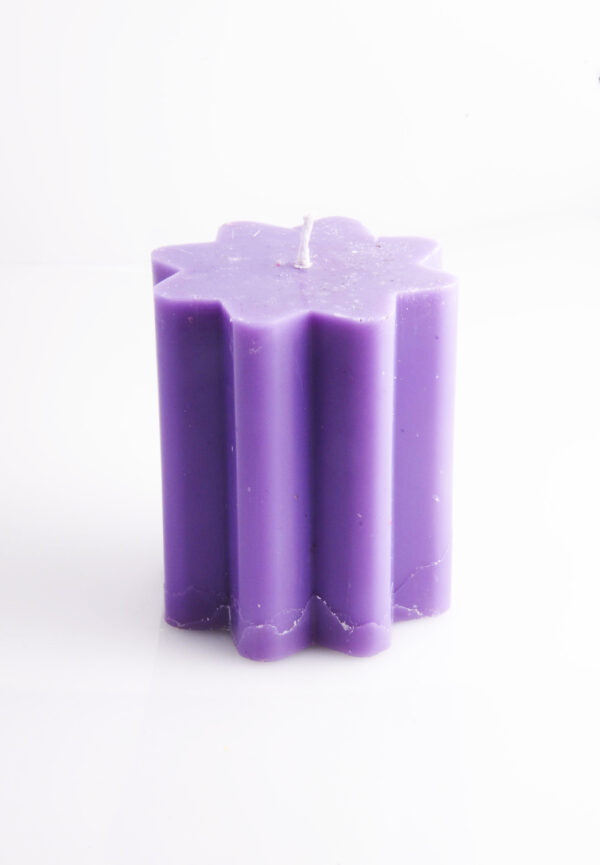 Velon Flor Pequeña Rayada Morada