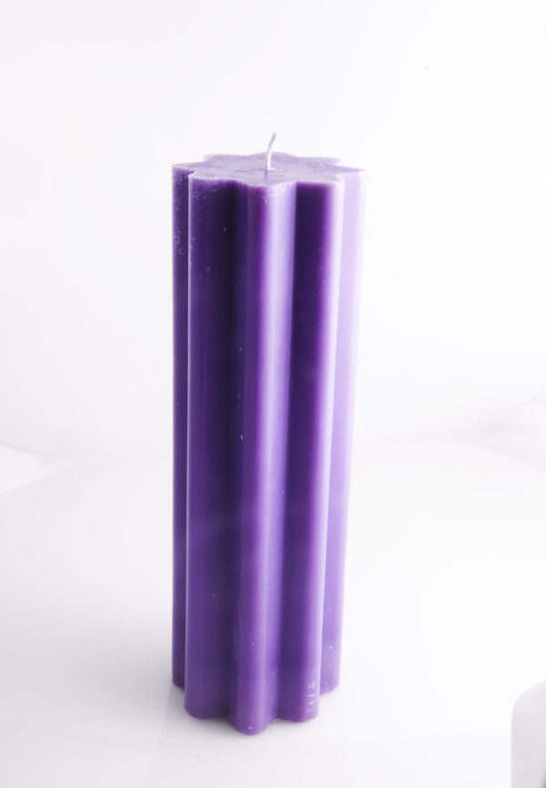Velon Flor Grande Rayado Morado