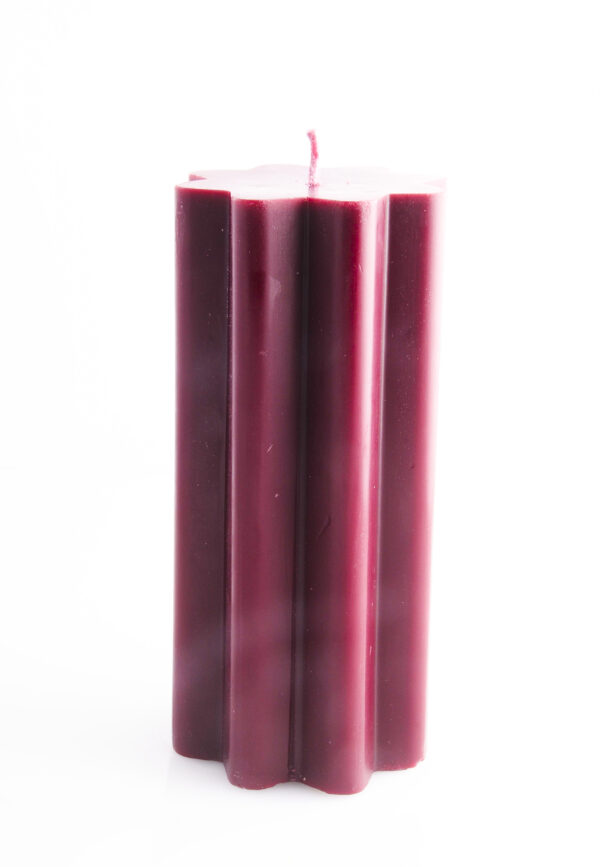 Velon Flor Mediano Rayado Rojo Vino