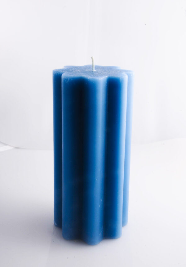 Velon Flor Mediano Rayado Azul