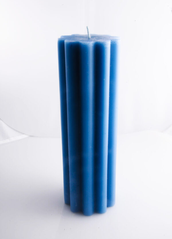 Velon Flor Grande Rayado Azul