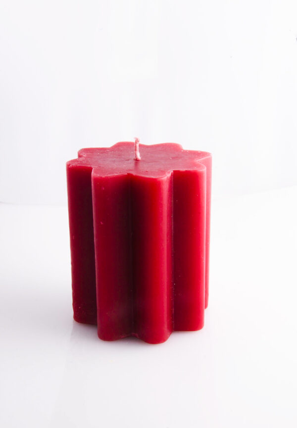 Velon Flor Pequeña Rayada Rojo