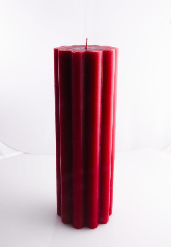 Velon Flor Grande Rayado Rojo