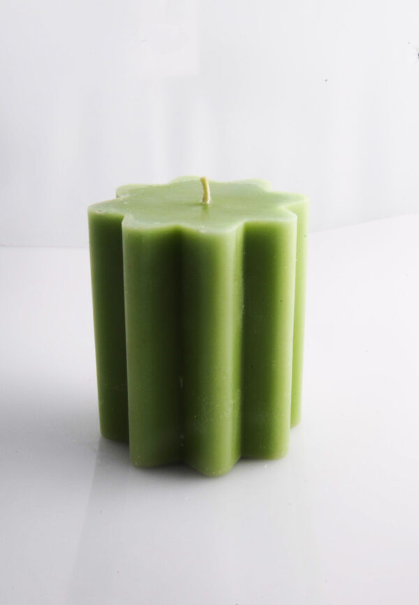 Velon Flor Pequeña Rayada verde