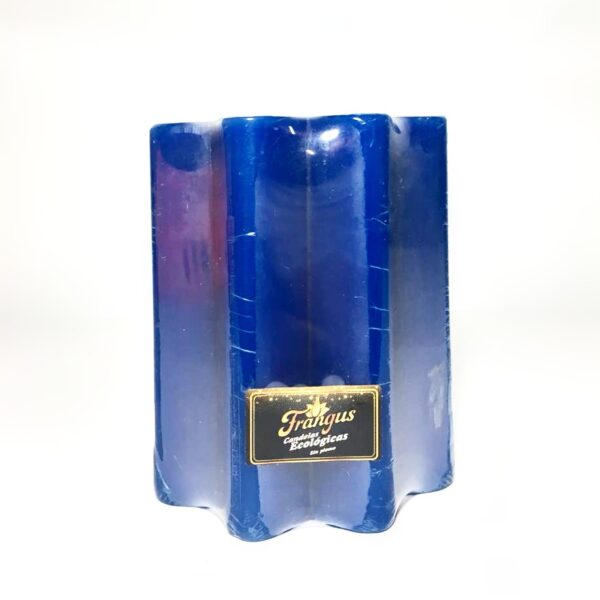 Velon Flor Pequeña Rayada azul