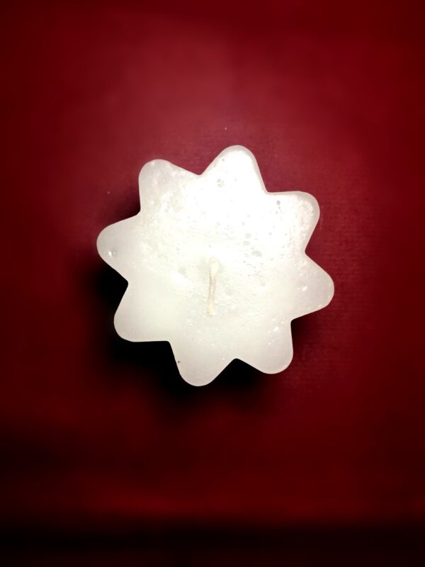 Velon Flor Pequeña Rayada blanco 1