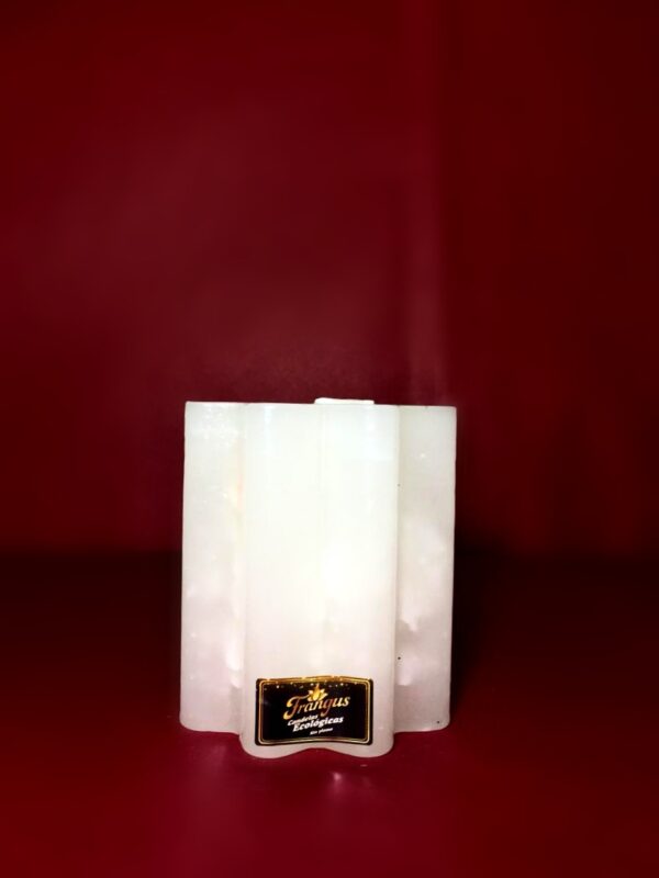 Velon Flor Pequeña Rayada blanco