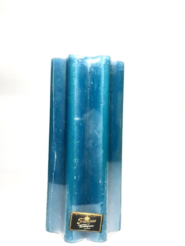 Velon Flor Mediano Rayado celeste