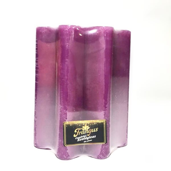 Velon Flor Pequeña Rayada lila