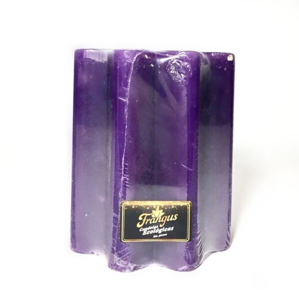 Velon Flor Pequeña Rayada morada