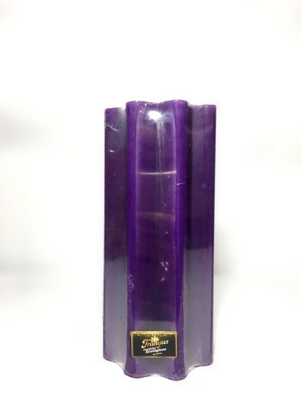 Velon Flor Mediano Rayado morado