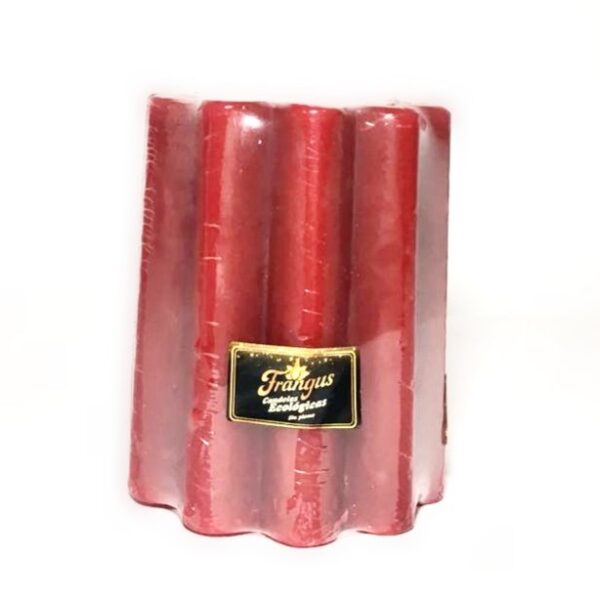 Velon Flor Pequeña Rayada rojo