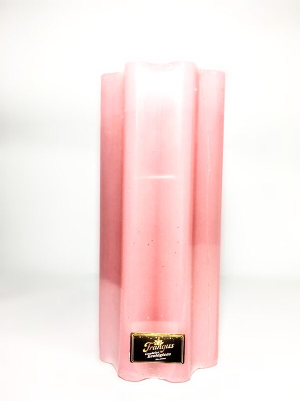 Velon Flor Mediano Rayado rosado