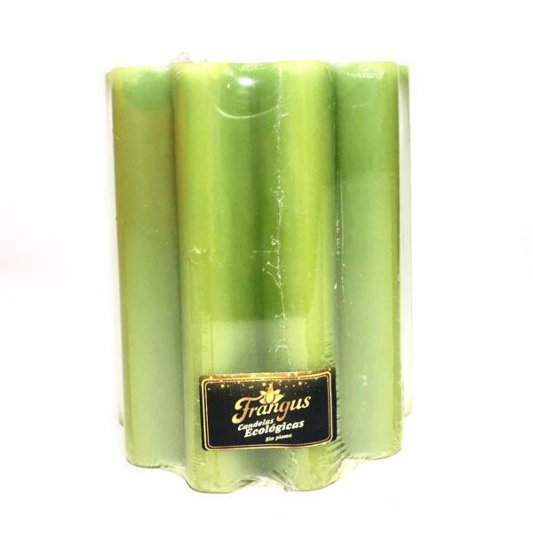 Velon Flor Pequeña Rayada verde