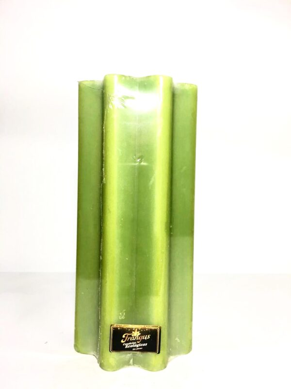 Velon Flor Mediano Rayado verde manzana