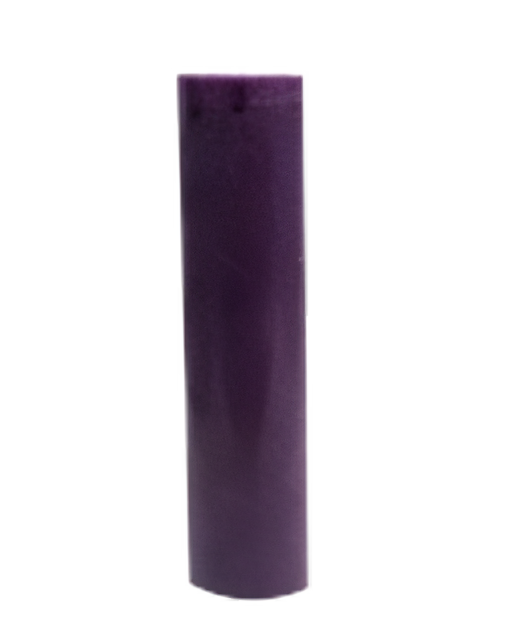 Vela cilindro #1, 1 unidad, 8x32 cm morada