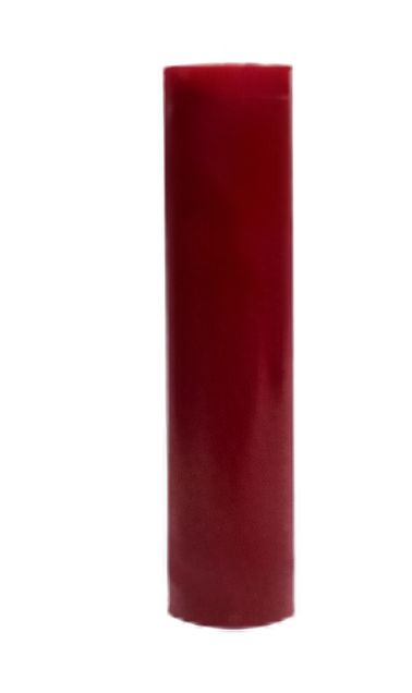 Vela cilindro #1, 1 unidad, 8x32 cm rojo