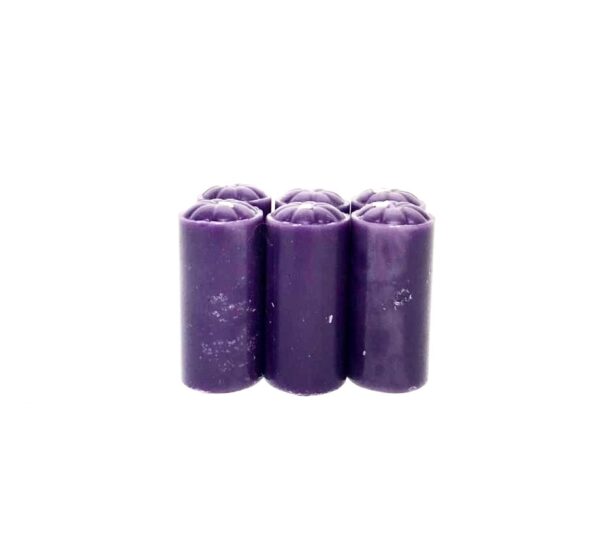 Vela capitolio a 7, paquete de 6 unidades, 3.5x7cm morada
